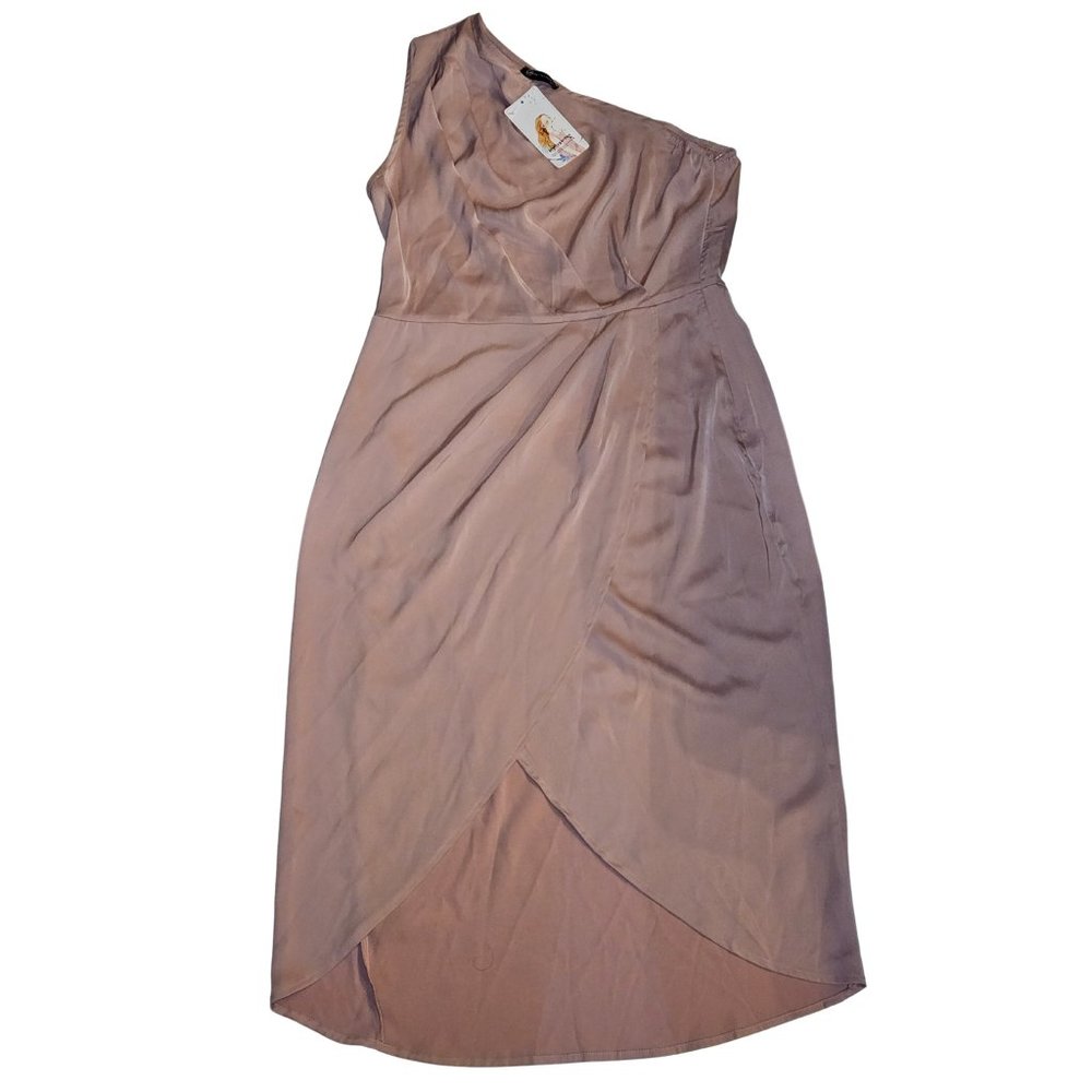 Pretty Garden Dress Mauve Pretty One Shoulder Rauch Dress Size Large